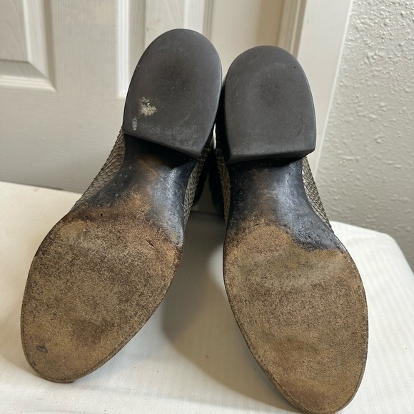 J Chisholm Snakeskin Leather Python Cowboy Boots Men's Sz 10 EE Leather Lined - Picture 15 of 16